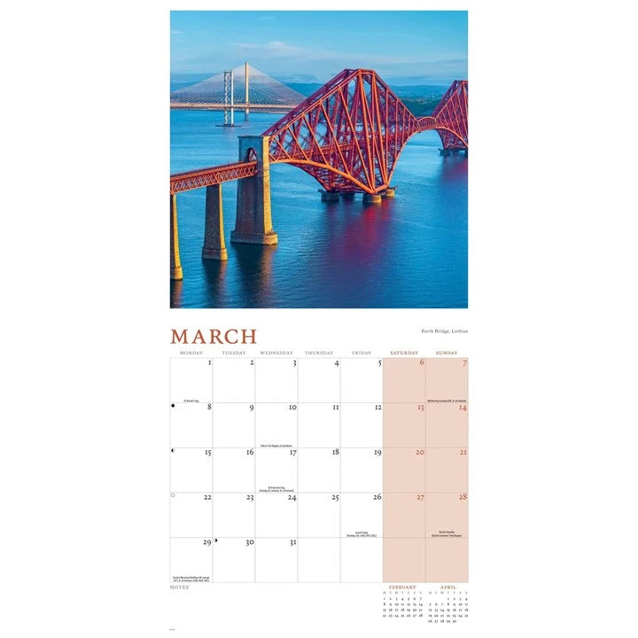 Scotland Square Wall Calendar 2027 inside 1