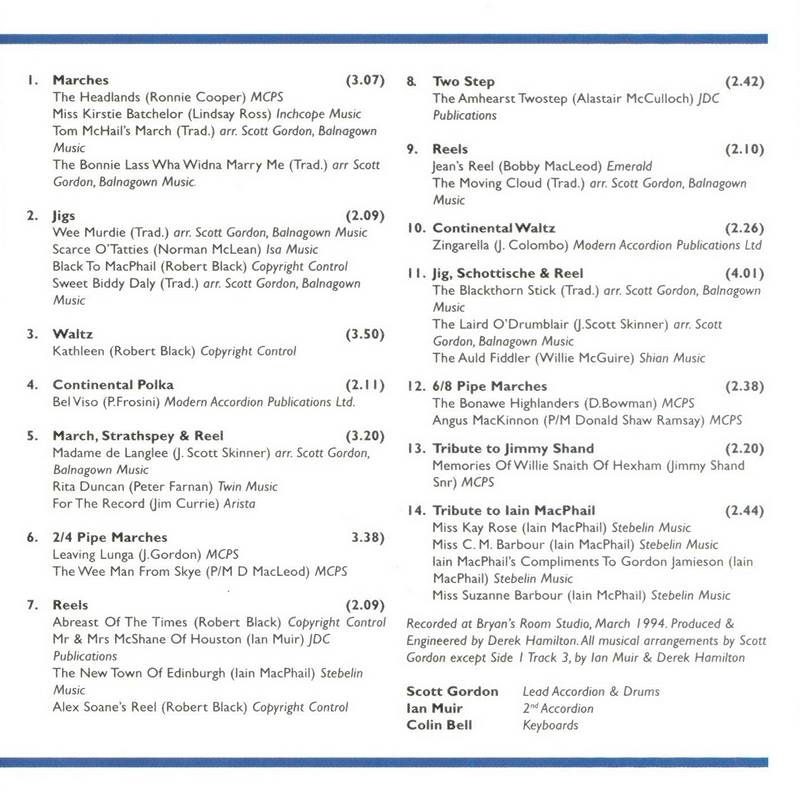 Scott Gordon - Melody & Rhythm CDGR144 track list