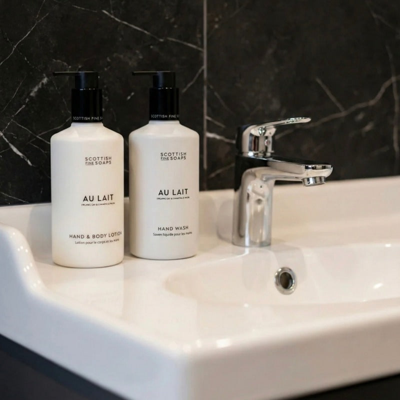 Scottish Fine Soaps Au Lait Hand & Body Lotion lifestyle