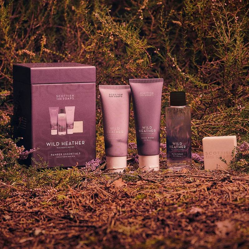 Scottish Fine Soaps Wild Heather Pamper Essentials Gift Box S41108 lifestyle