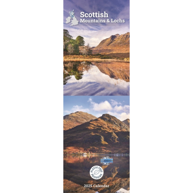 Scottish Mountains & Lochs Slim Calendar 2025 front