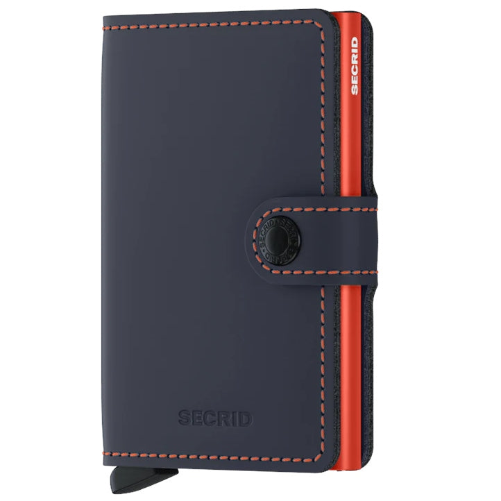 Secrid RFID Mini Wallet Matte Nightblue & Orange front