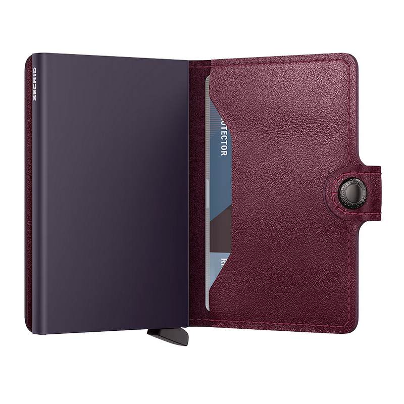 Secrid RFID Mini Wallet Original Cranberry open