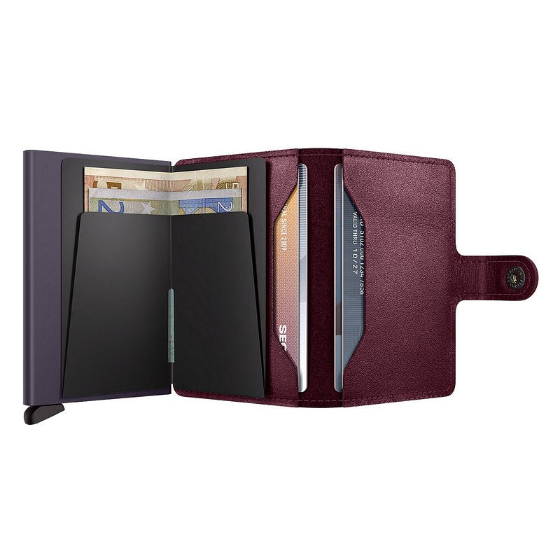 Secrid RFID Mini Wallet Original Cranberry open full