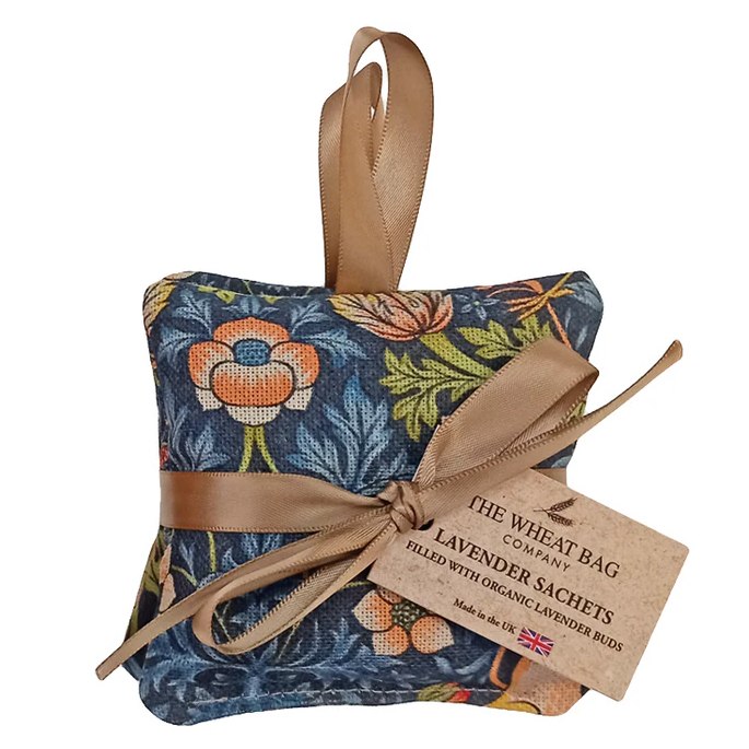 Set of 2 Lavender Sachets Strawberry Thief Navy with tag