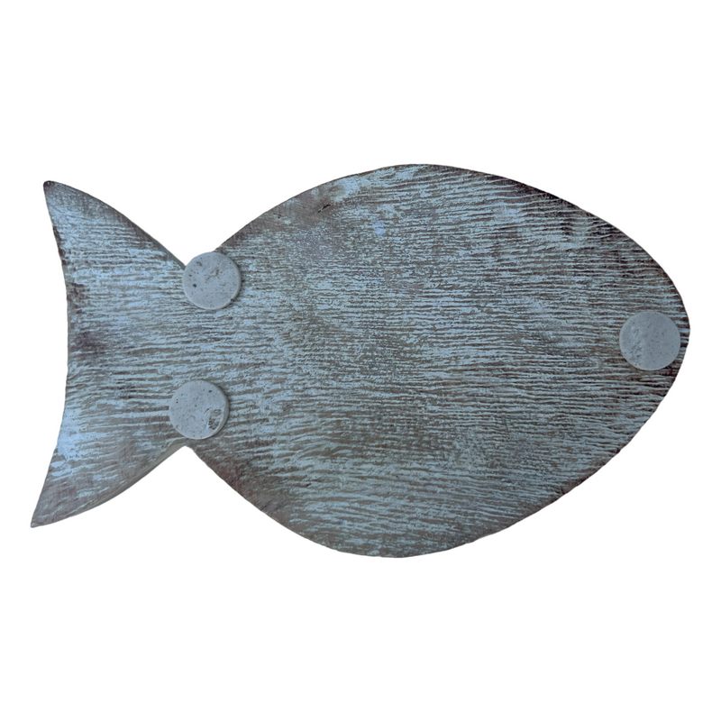 Set of 4 Wooden Fish-shaped Coasters rear