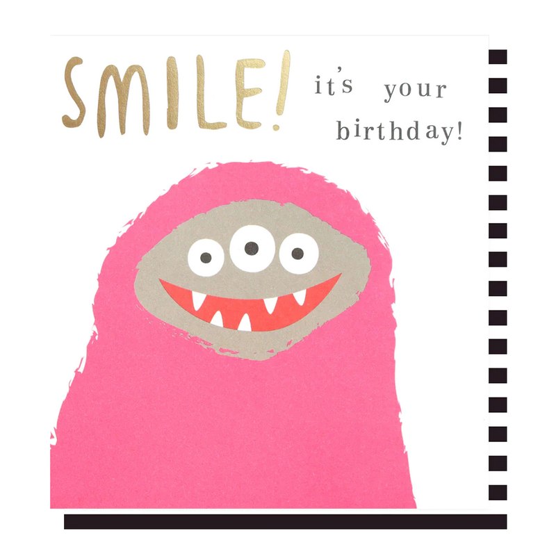 Caroline Gardner Greetings Card Smile It's Your Birthday LMO001 front