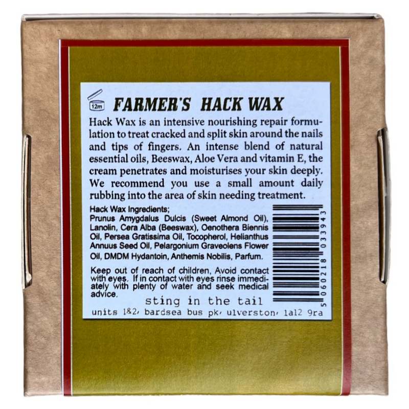 Sting In The Tail Farmer's Hack Wax box rear
