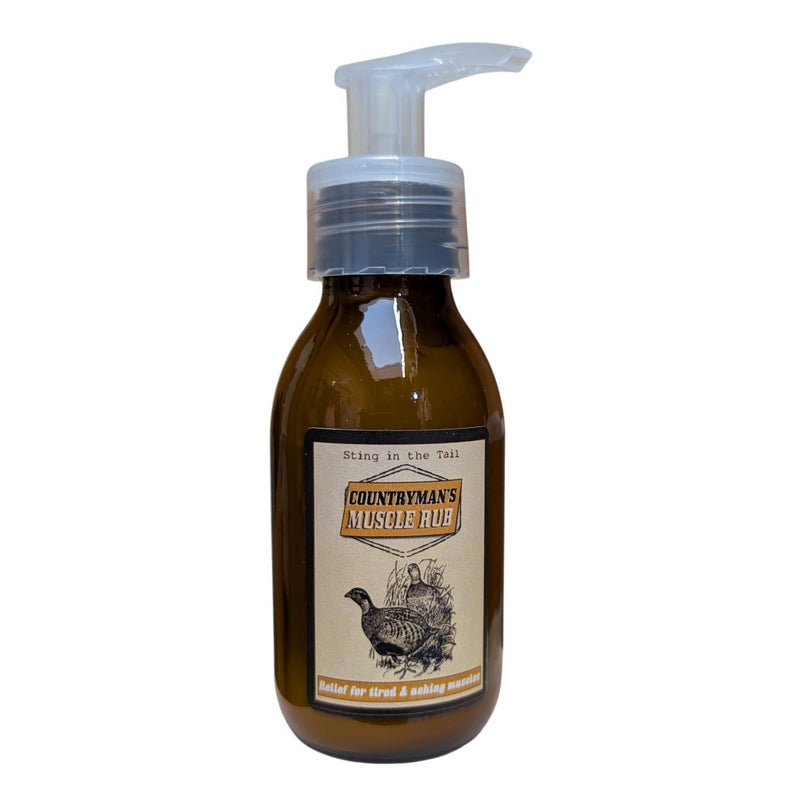 Sting In The Tail Countryman's Muscle Rub bottle front