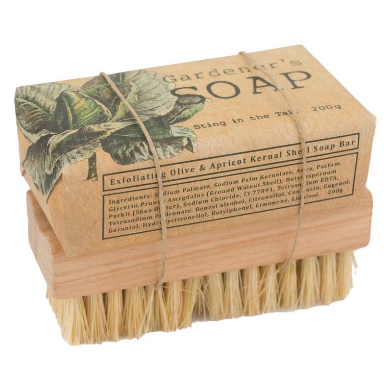 Sting in the Tail Gardener's Exfoliating Olive Soap and Wooden Nailbrush main