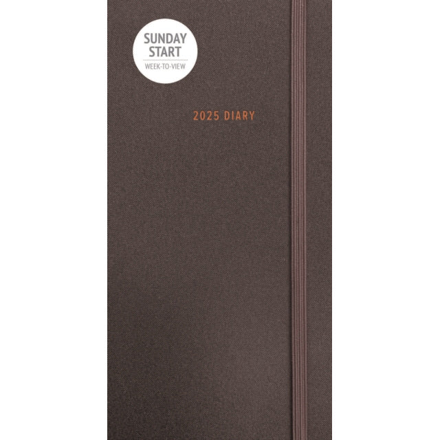 Sunday Start Charcoal Deluxe Slim Diary 2025 front