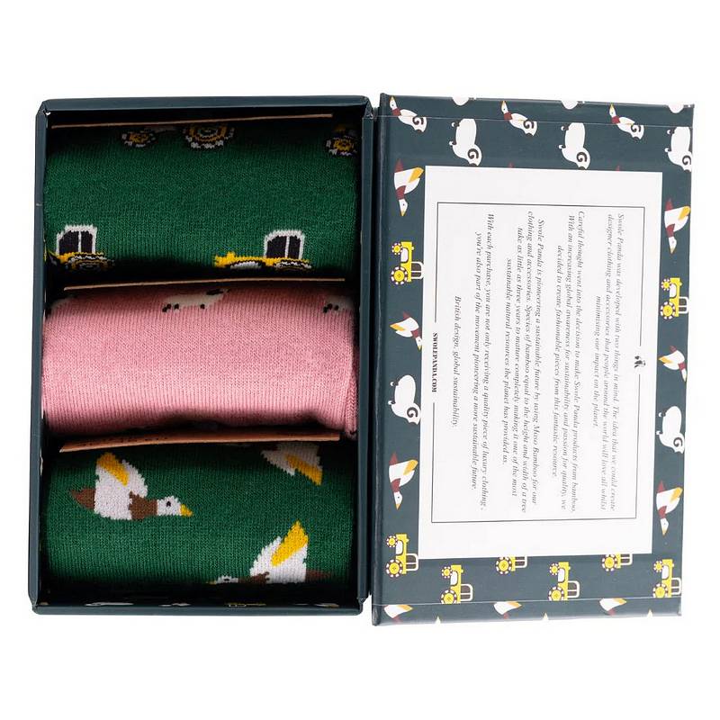 Swole Panda Farm Gift Box Bamboo Socks Box SP028-3-26-L in box