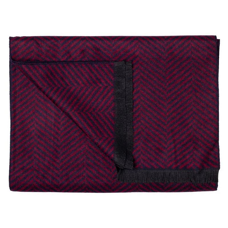 Swole Panda Red Herringbone Mens Bamboo Scarf SP749 folded