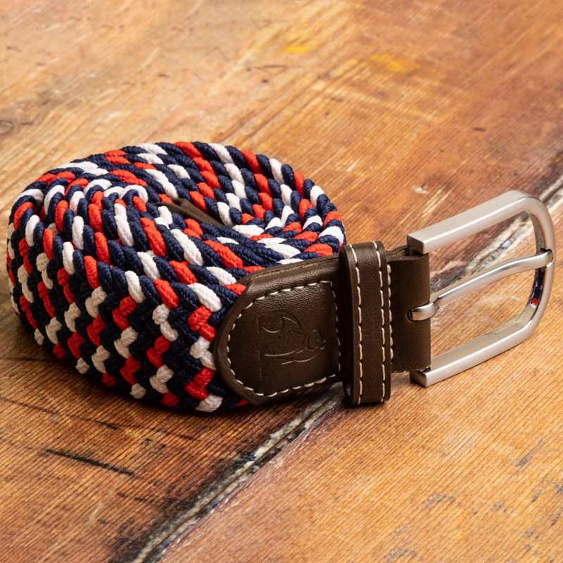 Swole Panda Repreve Woven Belt Red White and Blue Zigzag SP-RWB-40 lifestyle