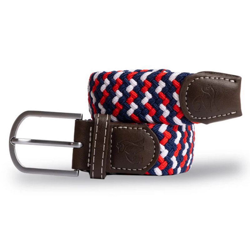 Swole Panda Repreve Woven Belt Red White and Blue Zigzag SP-RWB-40 main