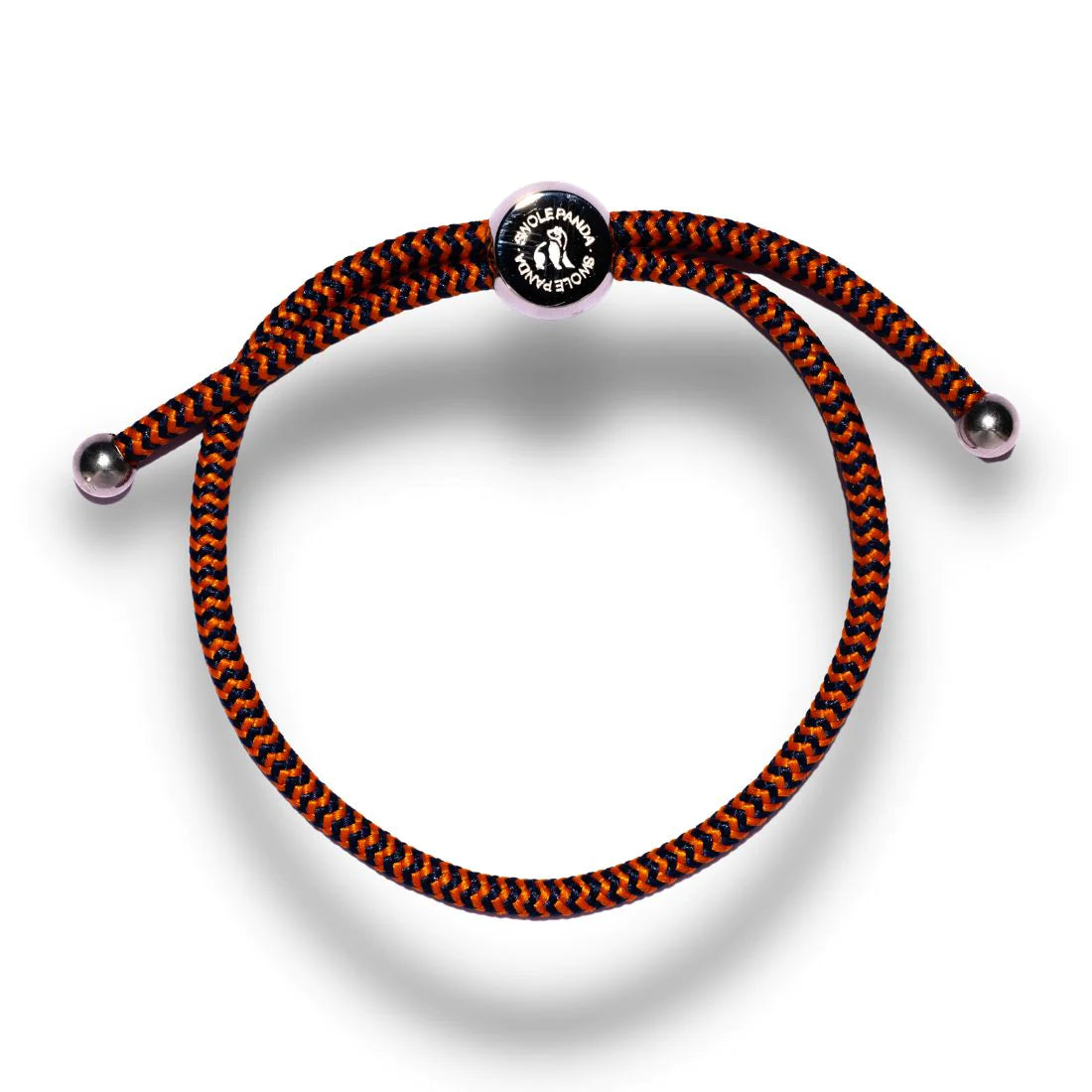 Swole Panda Rope Bracelet Blue & Orange Zigzag main