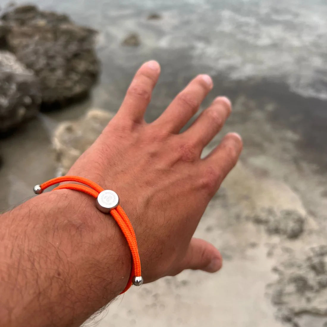 Swole Panda Rope Bracelet Orange SP-BR-01-M lifestyle