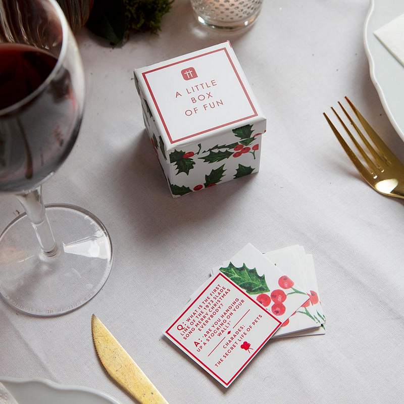 Talking Tables A Little Box of Fun Christmas Trivia Questions & Charades BC-TRIVIA-V3 lifestyle