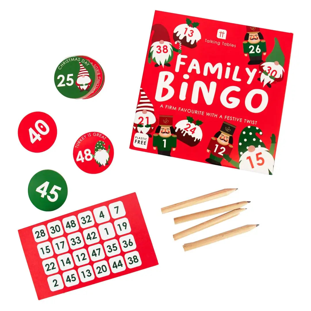 Talking Tables Nutcracker Family Bingo Game NUT-FAM-BINGO contents