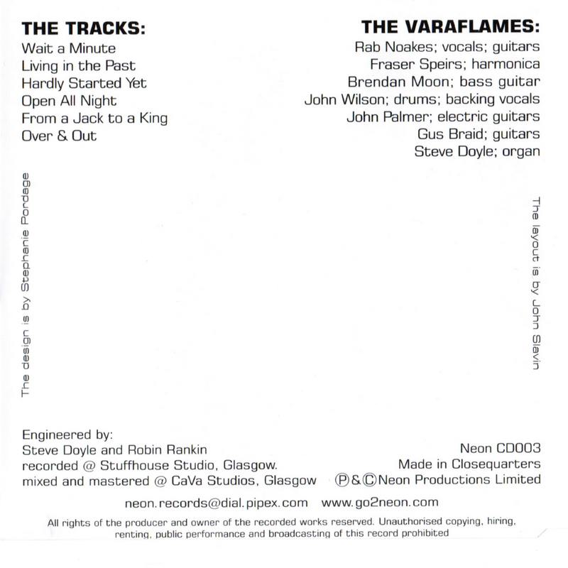 The Varaflames Stuffhouse EP NEONCD003 back