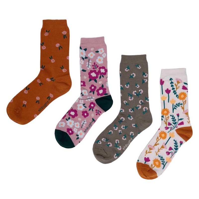 Thought Clothing Fabiana Bamboo Floral Ladies Sock Box SBW6898 selection