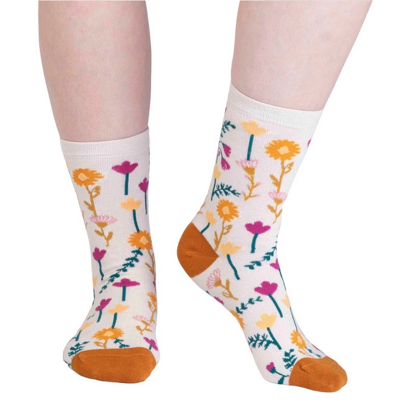 Thought Clothing Fabiana Bamboo Floral Ladies Sock Box SBW6898 style 2