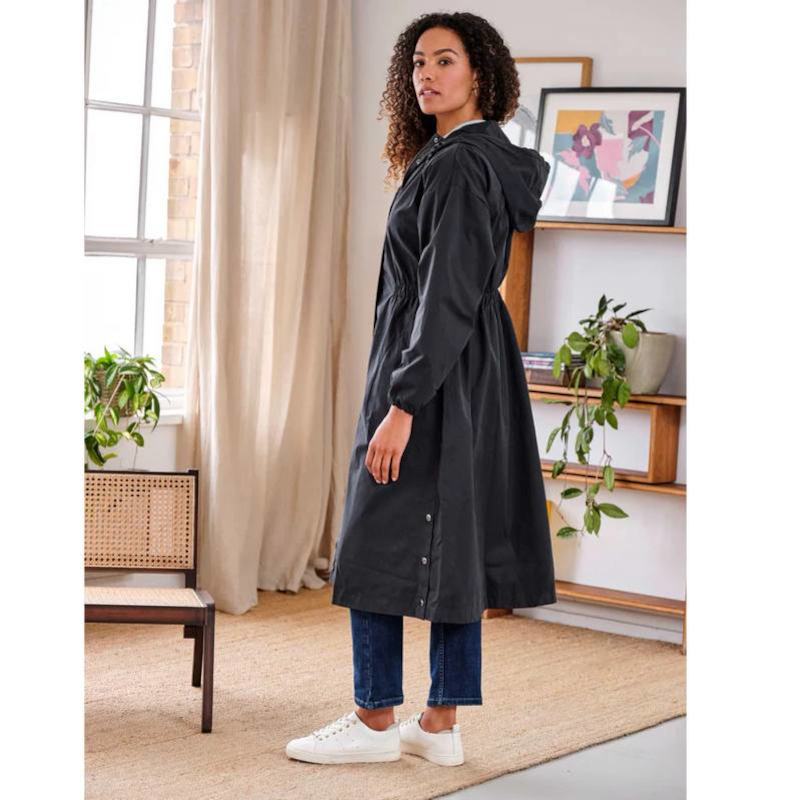 Thought Fashion Clothing Kamila Organic Cotton Showerproof Jacket WWJ6533 on model side