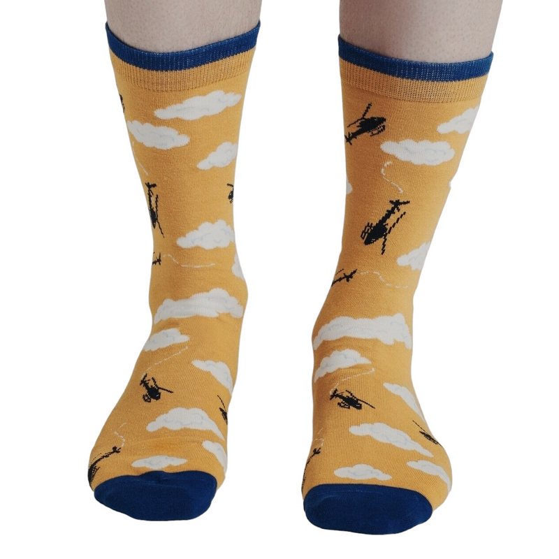 Thought Fashion Clothing Pele Sky Organic Cotton Socks Cumin Yellow SPM974 pair