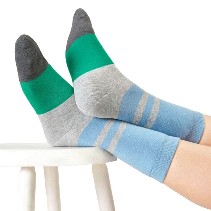 Thought Fashion Colour Block Walker Socks Stone Blue 4-7 TA659 lifestyle