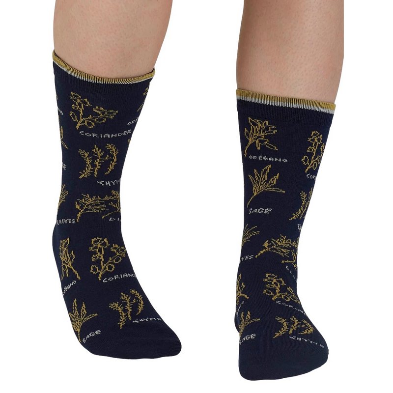 Thought Fashion Ginney Patterned Bamboo 7 Pack Sock Gift Box Style 1