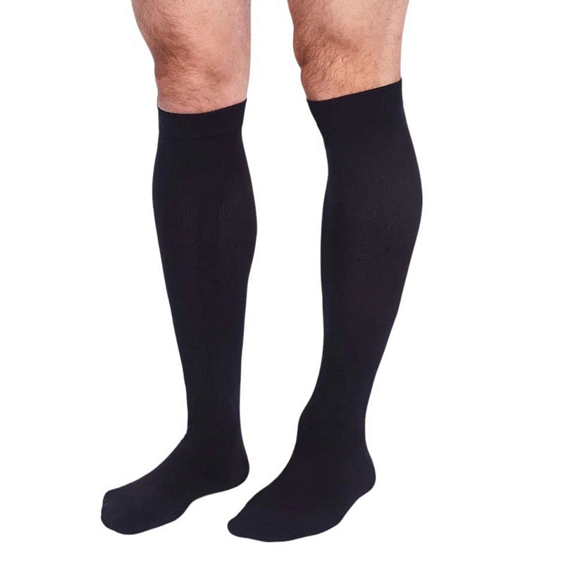 Thought Mens Recycled Nylon Compression Flight Socks 7-11 Black SPM795 front