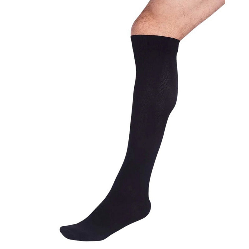 Thought Mens Recycled Nylon Compression Flight Socks 7-11 Black SPM795 side