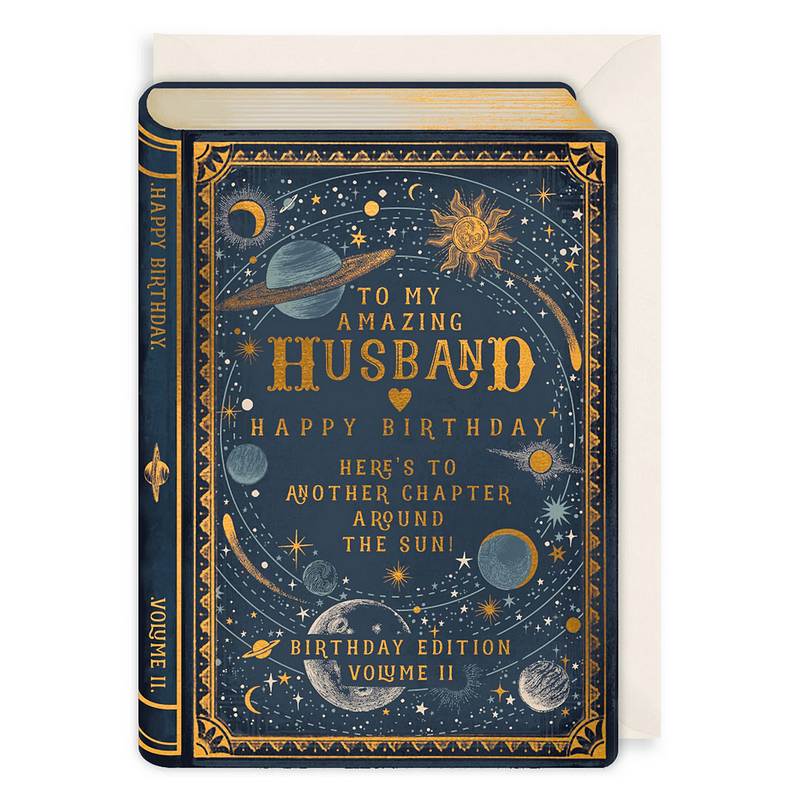 To My Amazing Husband Cosmic Book Card RYR01 front