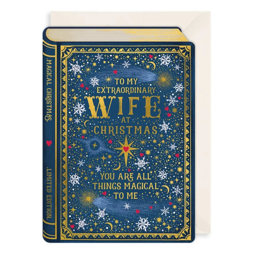 To My Extraordinary Wife Christmas Storybook Card RYRX01 with envelope