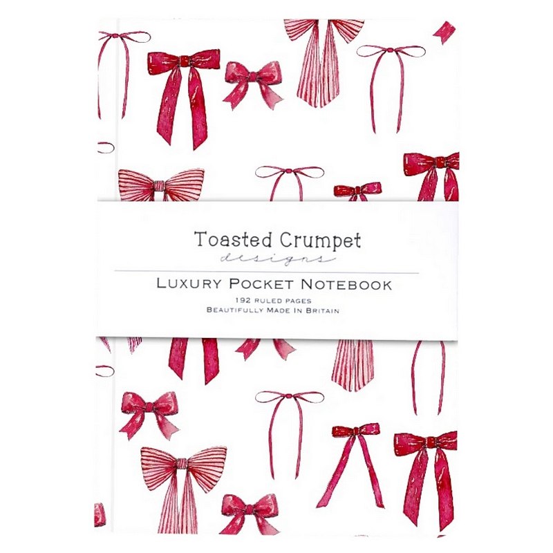 Toasted Crumpet Bow Pure A6 Lined Pocket Notebook NP82 front