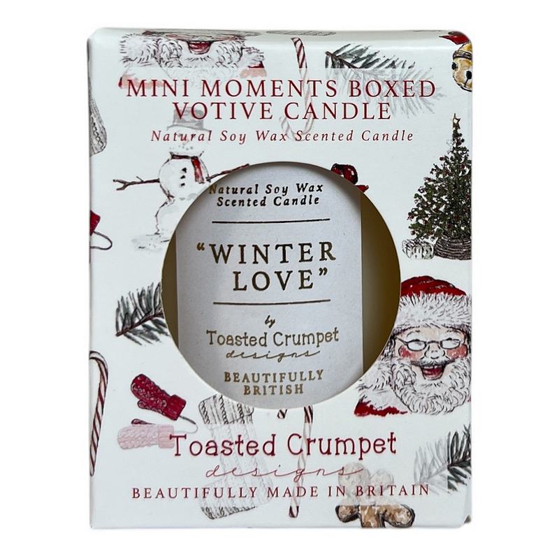 Toasted Crumpet Boxed Votive Candle All Things Jolly Winter Love MV56 front