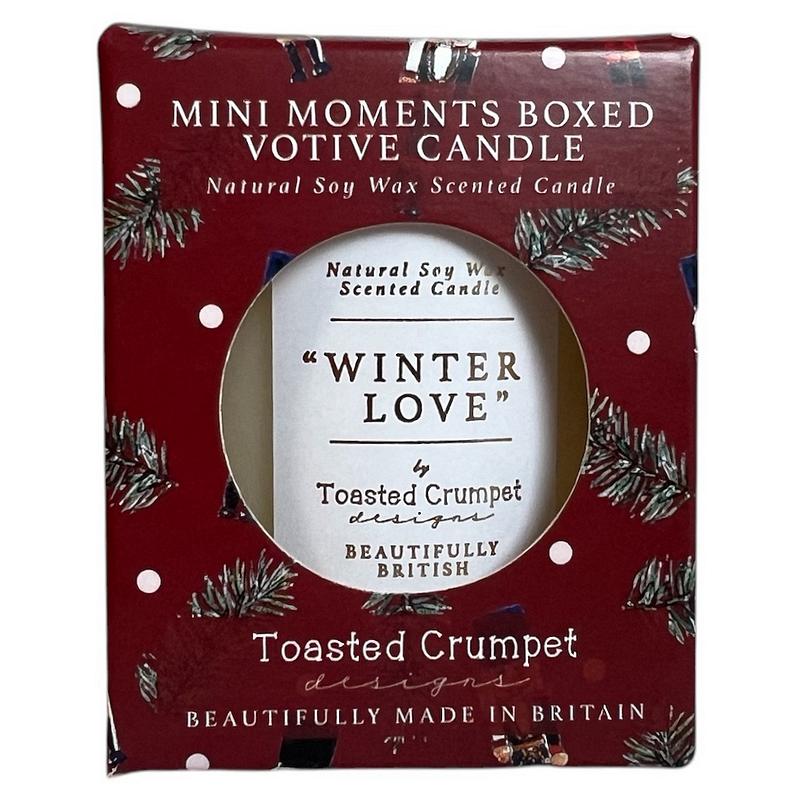 Toasted Crumpet Boxed Votive Candle Nutcracker Winter Love MV59 front