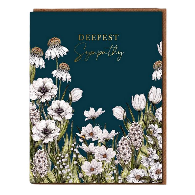 Toasted Crumpet Deepest Sympathy Wildflower Meadows Card RW09 front