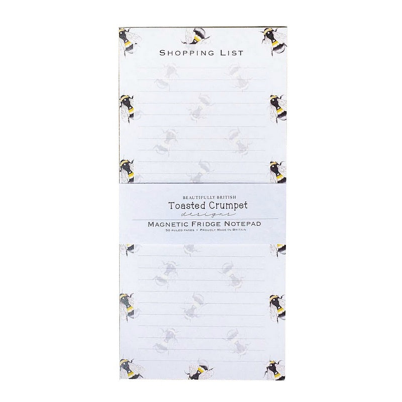 Toasted Crumpet Designs Bee Shopping List Pad SPAD04 front
