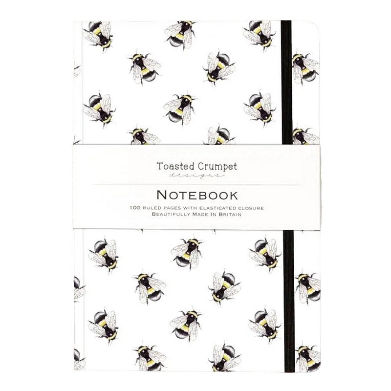 Toasted Crumpet Designs Bees Pure A5 Lined Notebook NO04 front