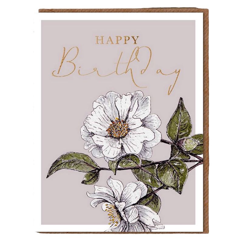 Toasted Crumpet Designs Blanc Collection Happy Birthday card BL12 front