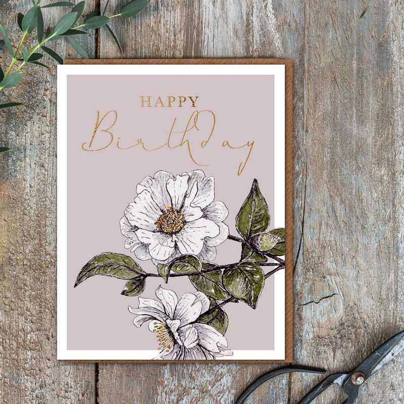 Toasted Crumpet Designs Blanc Collection Happy Birthday card BL12 lifestyle