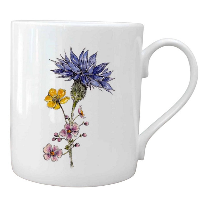 Toasted Crumpet Designs Cornflower Mug Gift Boxed FM43 front