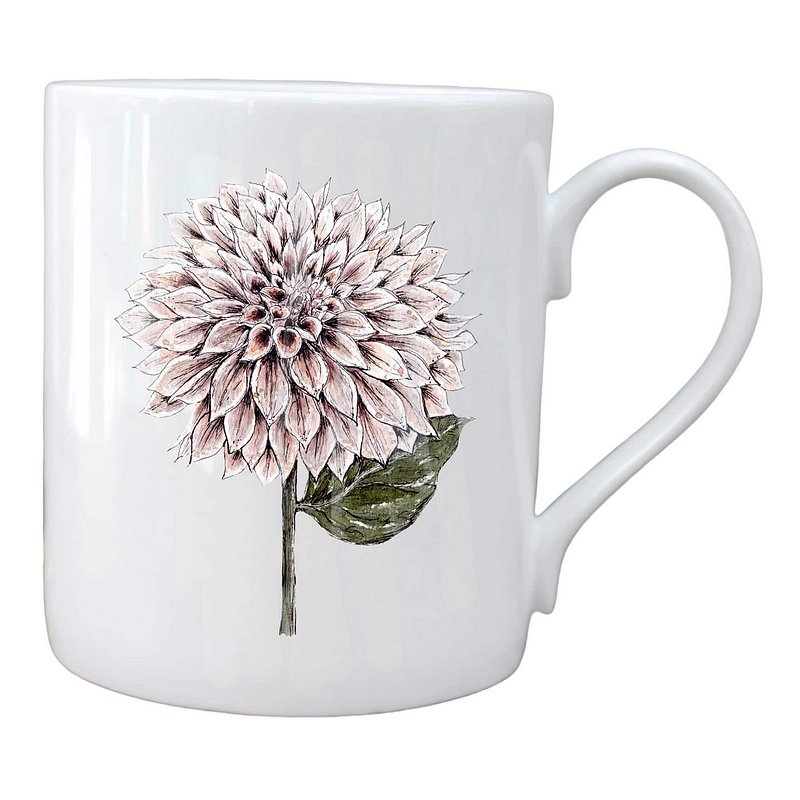 Toasted Crumpet Designs Dahlia Mug Gift Boxed FM38 front