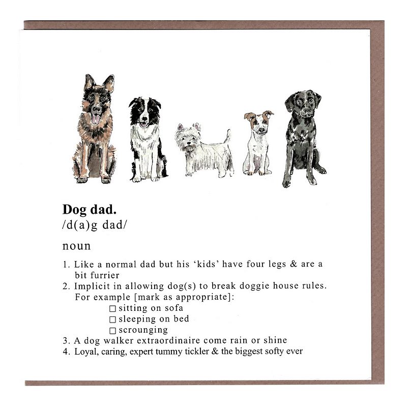 Toasted Crumpet Designs Dog Dad Card CG13 front