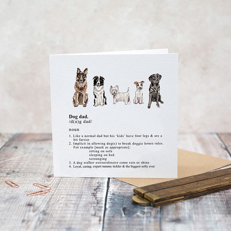 Toasted Crumpet Designs Dog Dad Card CG13 lifestyle