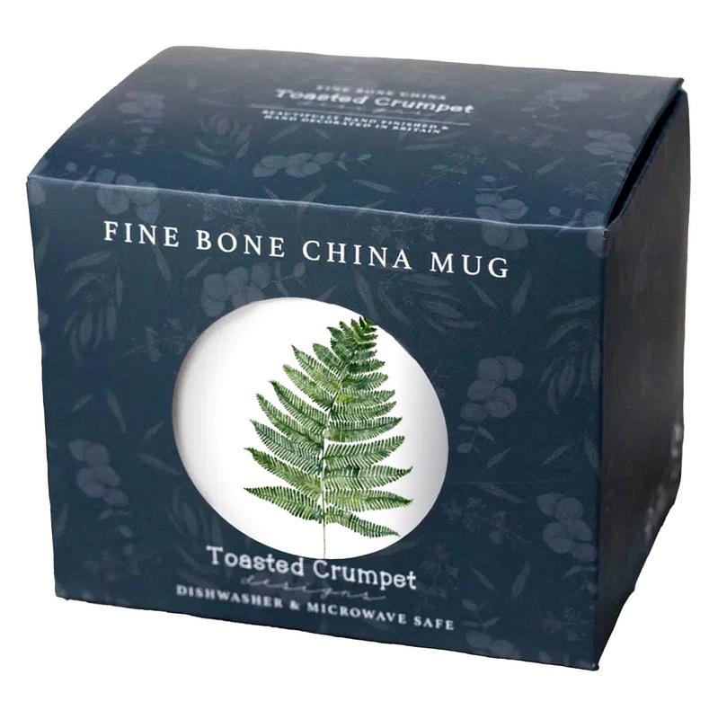 Toasted Crumpet Designs Fern Mug Gift Boxed FM15 in box