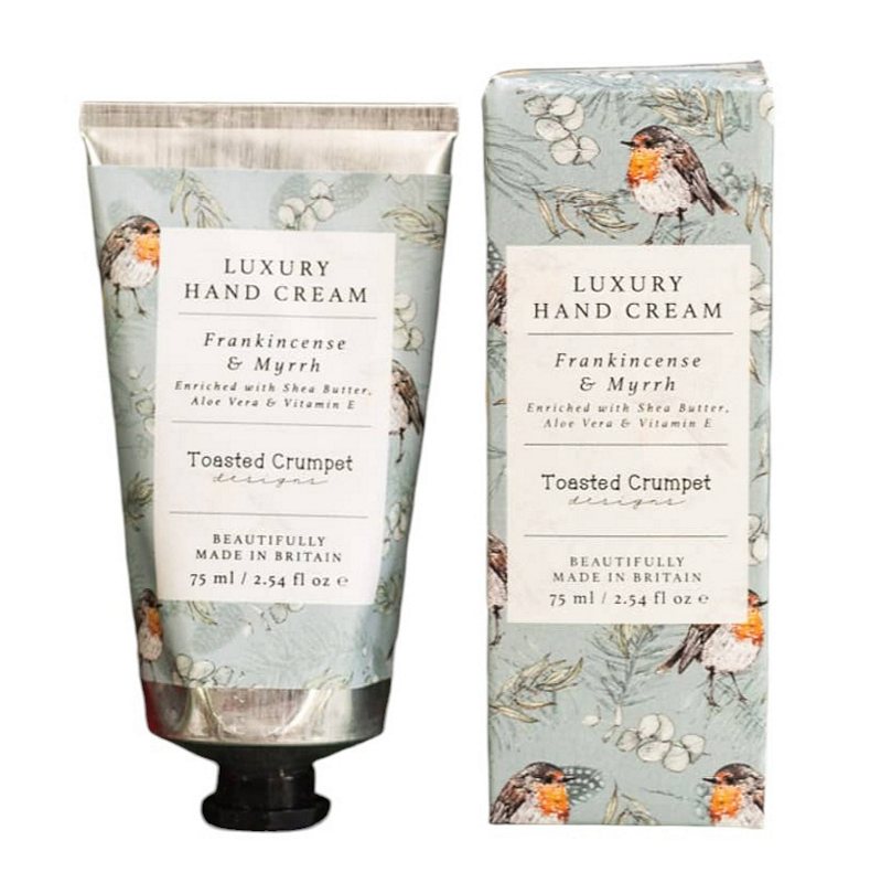 Toasted Crumpet Designs Frankincense & Myrrh Hand Cream HC19 front