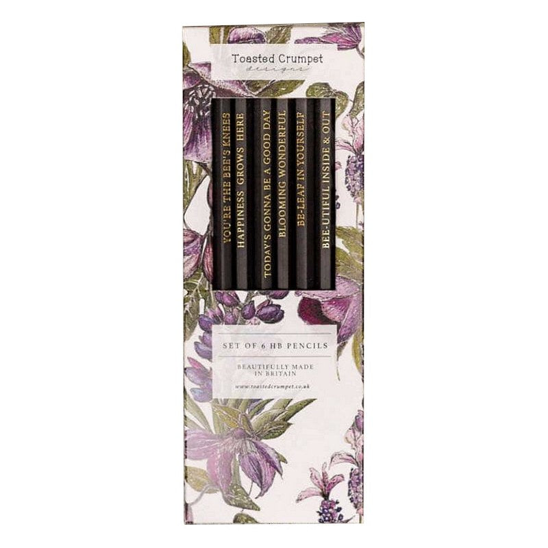 Toasted Crumpet Designs HB Pencils Set of 6 Mulberry PS52 front