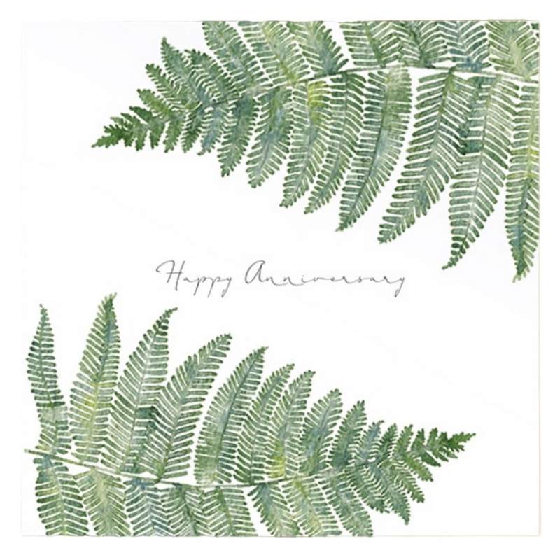 Toasted Crumpet Designs Happy Anniversary Fern Card GG11 front